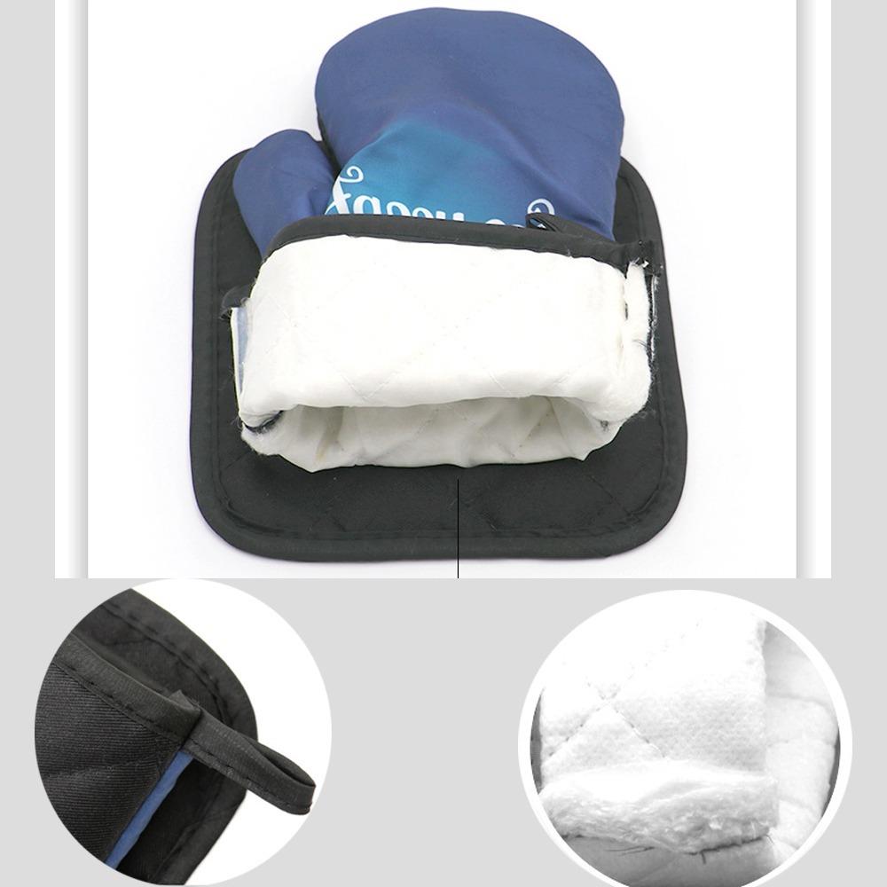 Halloween Baking Gloves, Oven Mitts/microwave Mitt Pads Set Are Reusable and Easy To Clean with Ghost/pumpkin/Halloween Patterns