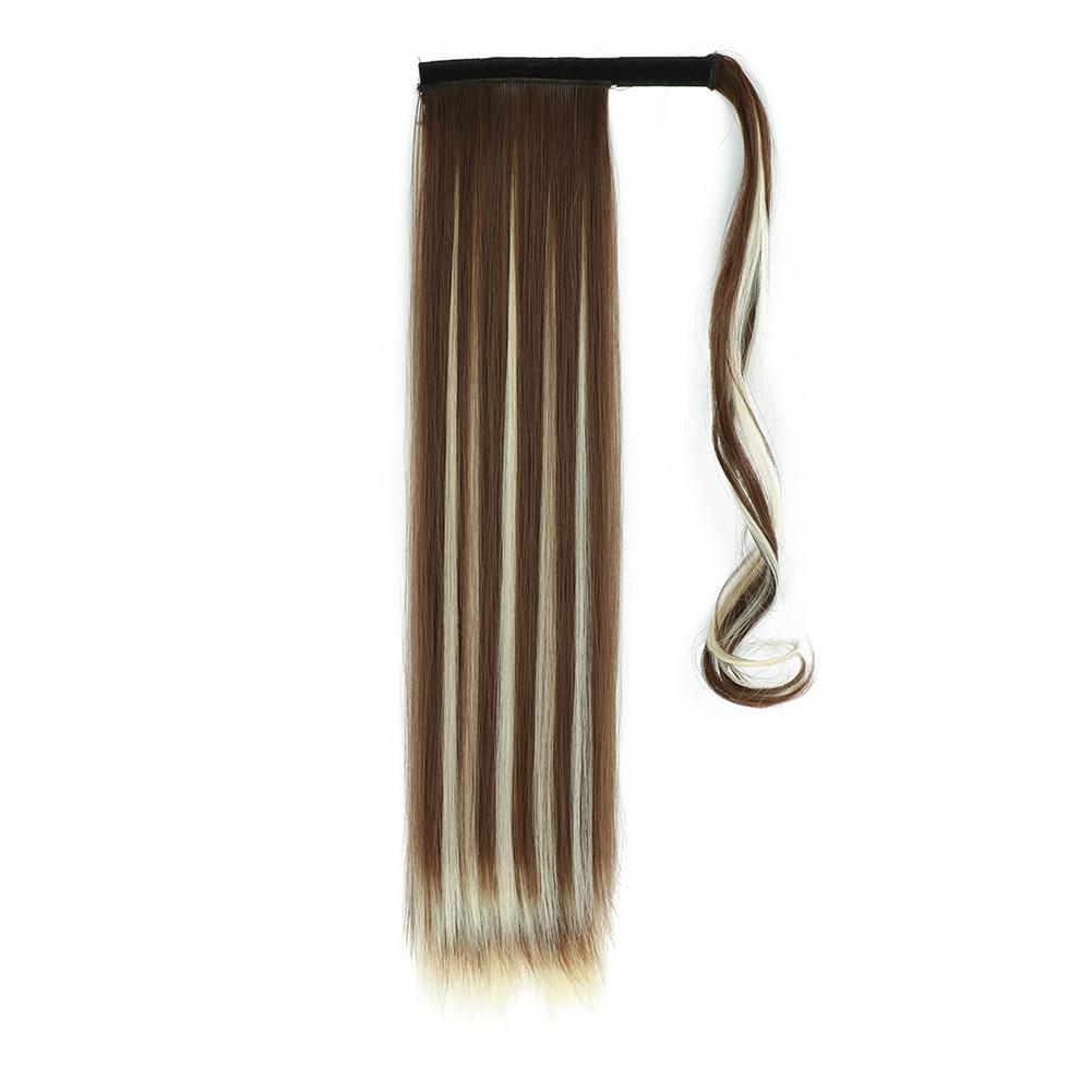 MISS WIG Women's Silky Straight Synthetic Clip In Drawstring Ponytail Hairpieces for Women Hair Extension