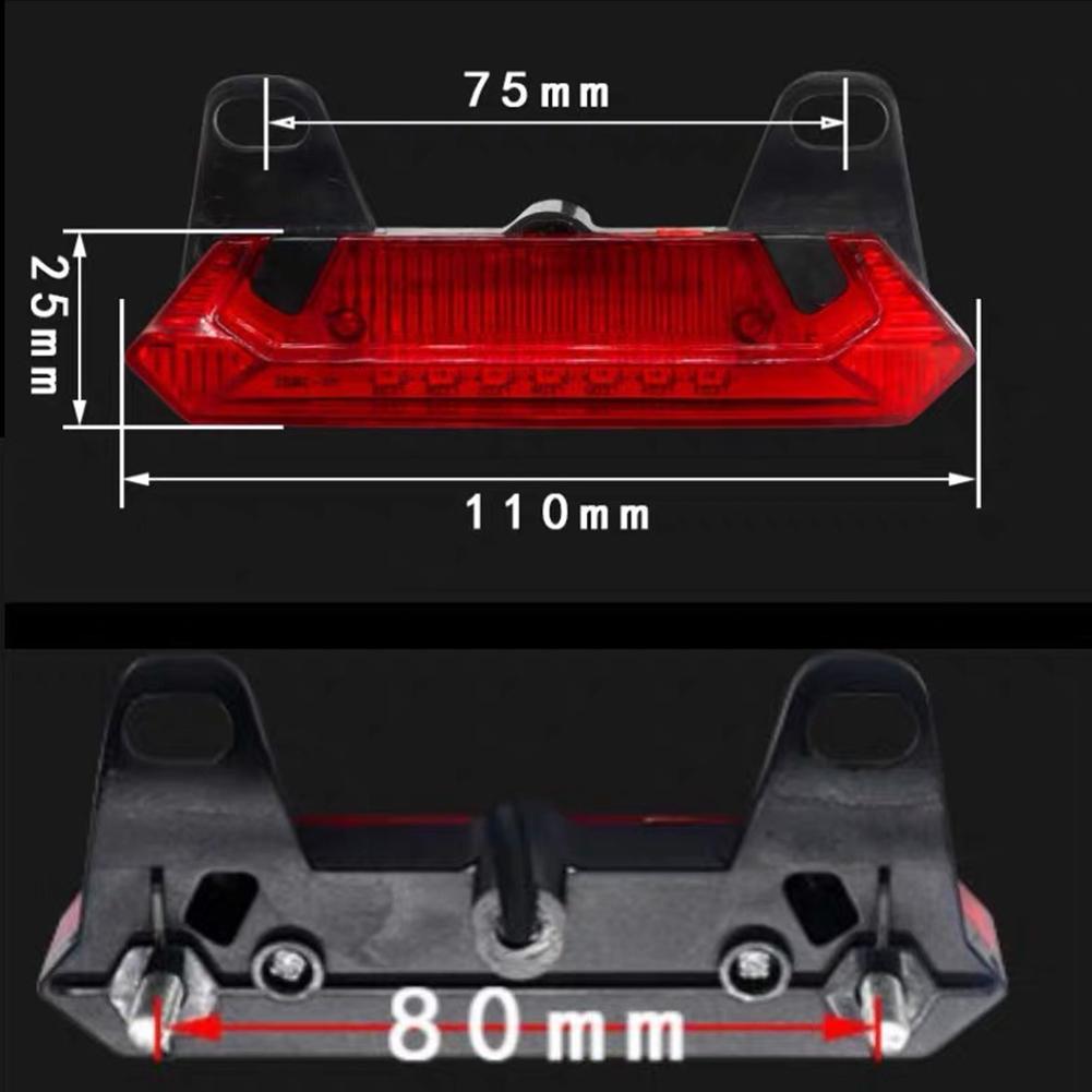 E-bike Tail Light Ultra Bright Electric Bicycle Rear Light Night Cycling Safety Warning Lamp LED Electric Bike Warning Lights