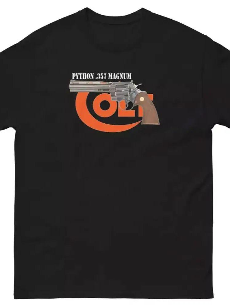 

JRJZ Colt Python .357 Magnum Fan Men s classic T-shirtcopy Tops Shirt Popular Male Top T-Shirts Y2K 822315 4XL