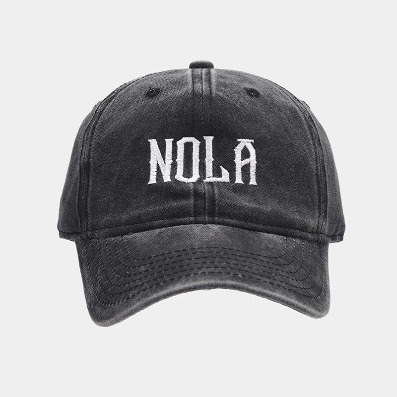 Four Seasons Can Wear Hats NOLA Letter Embroidered Baseball Cap Men's and Women's Casual Versatile Cap Sun Hat Tide