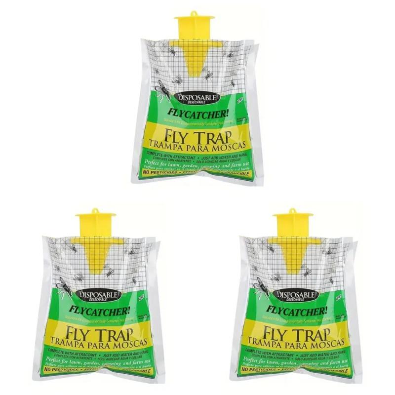 Outdoor Hanging Fly Trap Bags, Baitless Empty Insect Catcher, Mosquito & Wasp Killer Bags for Garden & Patio Pest Control