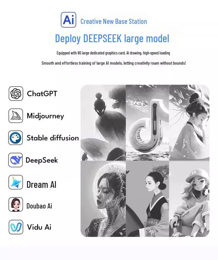 i7 Mini PC with RTX 4060 for 3D Design & AI Computing, Perfect for Office and Home.