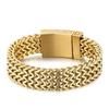 Kalen Vintage Braided Stainless Steel Bracelet Men's Chunky Skull Wristband Bracelets Punk Gold Color Mesh Male Trend Jewelry