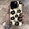 Cross Black & White Floral Silver Shell Case for Apple 17/16/14 Pro, 15 Pro Max, 13/12/11X