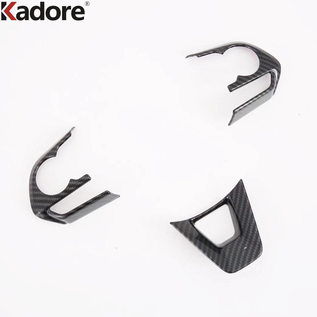 For Toyota Venza Harrier 2024 2025 Carbon Fiber Car Steering Wheel Panel Cover Trim Interior Accessories