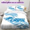 Detroit Lions rugby Pattern Bedding,Quilt Set Quilt Cover Pillowcase Home Birthday Gift (1*duvet cover+2*pillowcase,without core)