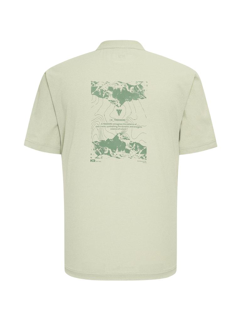 K2 Ktr Graphic Short Sleeve Round Neck T-Shirt_Green Clay