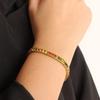 Stainless Steel Colored Zircon Bracelet, Light Luxury Elegant Bangle, Niche Personalized Tennis Chain Jewelry