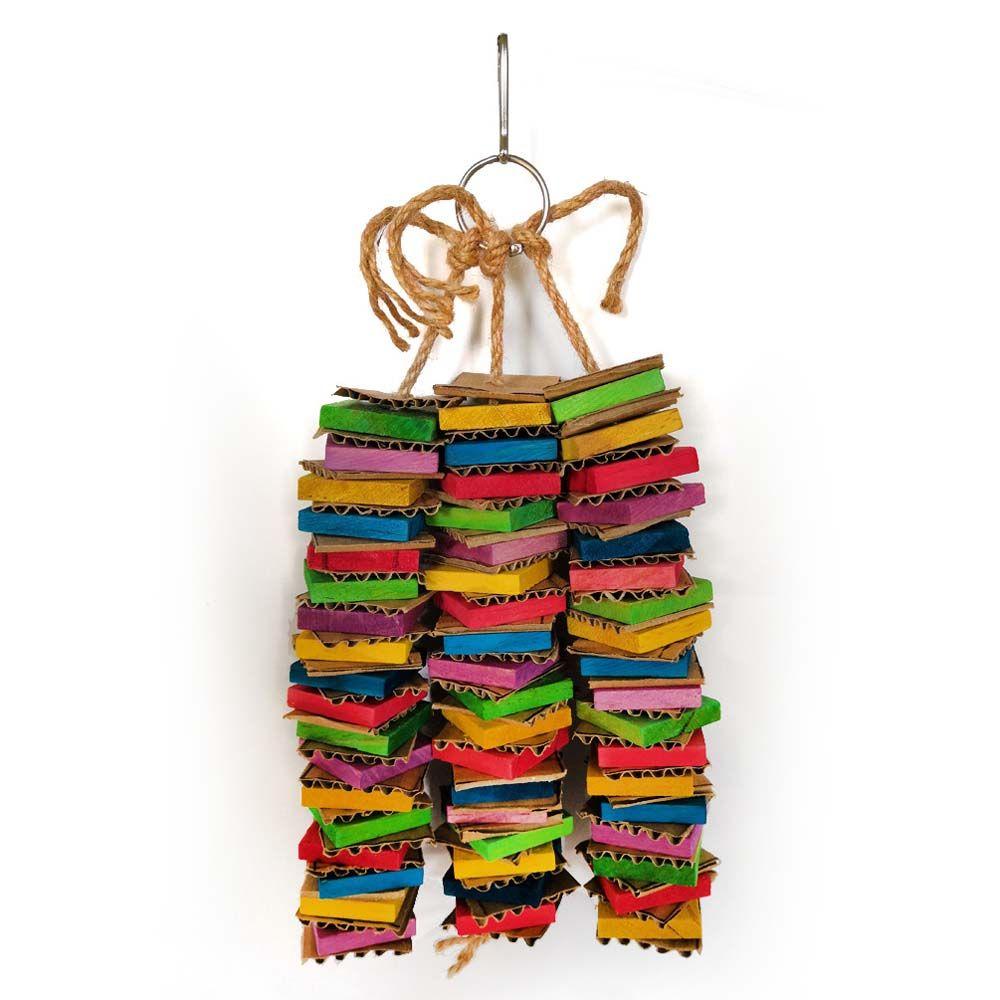 Knoten für mittelgroße Vögel Papageien Holzklotz Beißspielzeug Papageien Kauspielzeug Vogelzubehör Papageienspielzeug