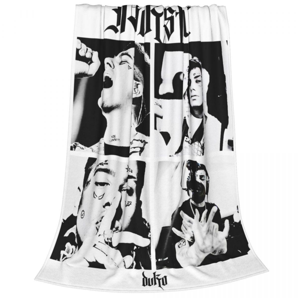 

DUKI Hip Hop Rapper Fleece Throw Blanket Blanket for Bed Bedroom Ultra-Soft Plush Thin Quilt 200x150cm