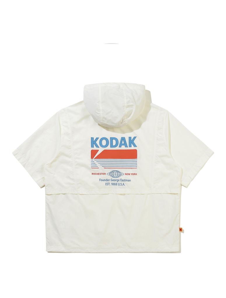 Kodak Breeze Pop Cool Short Sleeve Hooded Anorak Ivory