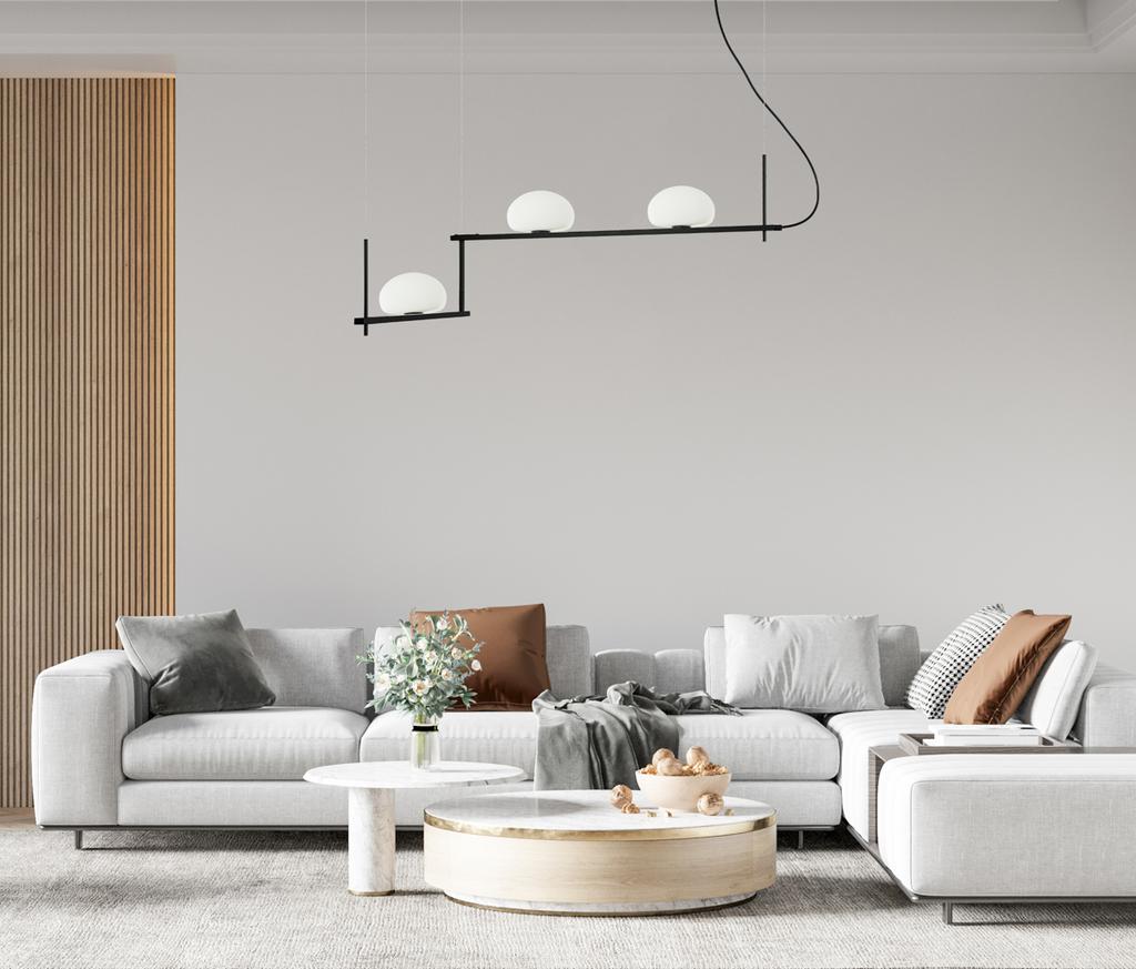 Lampa Wisząca Kernio 3 G9 Czarny Italux Pnd-357783-Bk+W