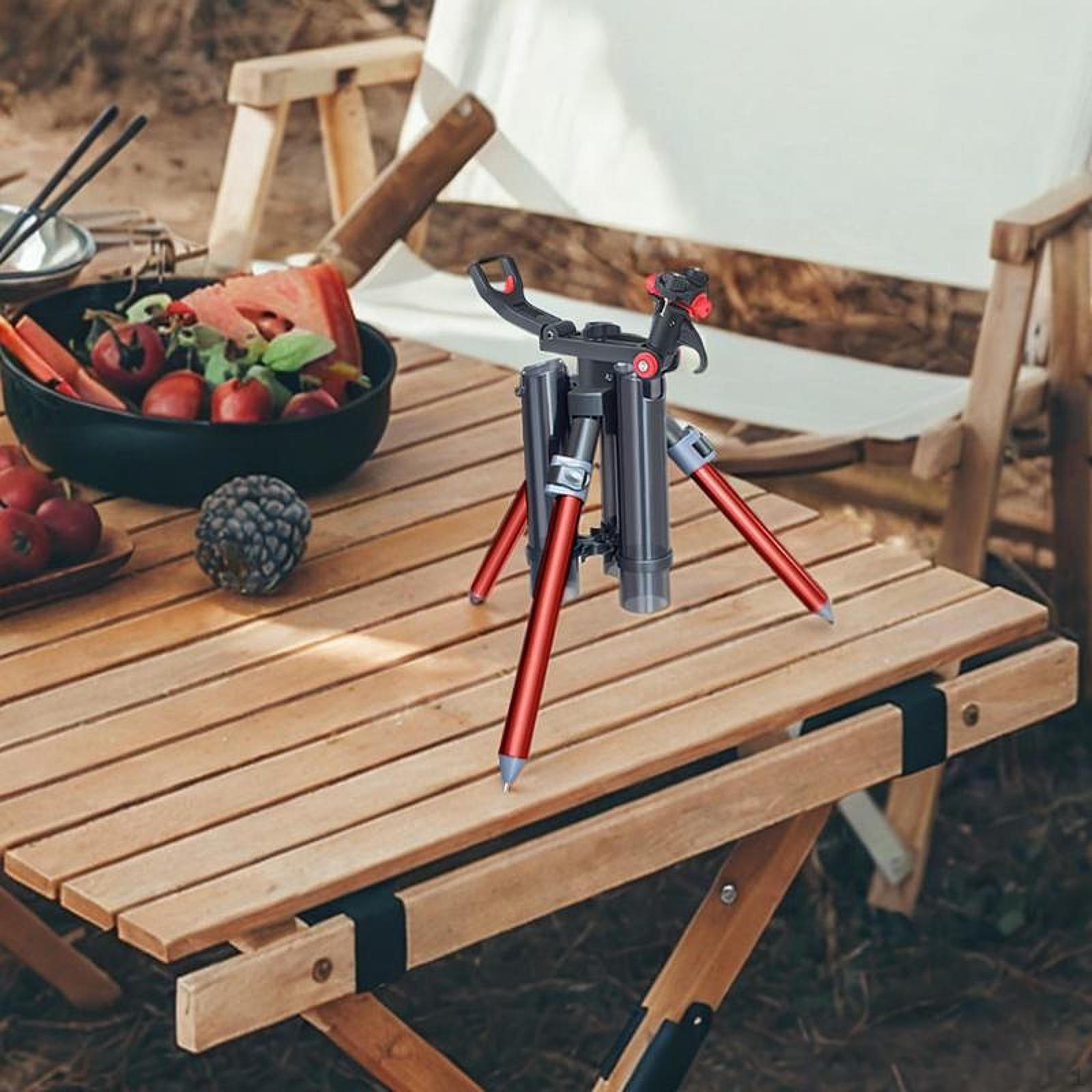 Fishing Bar Tripod of The Bracket Rack Warehouse Organizer Adjustable Angle Rod Holder short red