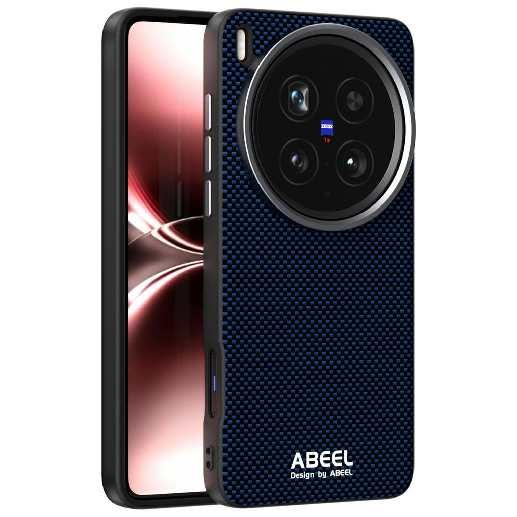 ABEEL Magnetische Hülle für vivo X200 Ultra 5G mit Aufdruck PC TPU Aluminiumlegierung Leder Handyhülle