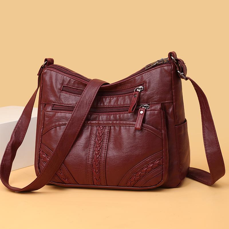 Multi-compartment Simple All-match Middle-aged and Elderly Mother's Large-capacity Casual Shoulder Crossbody Bag