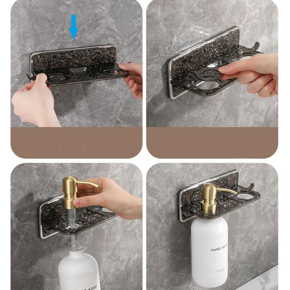 Wall Mounted Shampoo Holder Exquisite Hand Soap Hanger Shower Gel Storage Rack  Jewelry