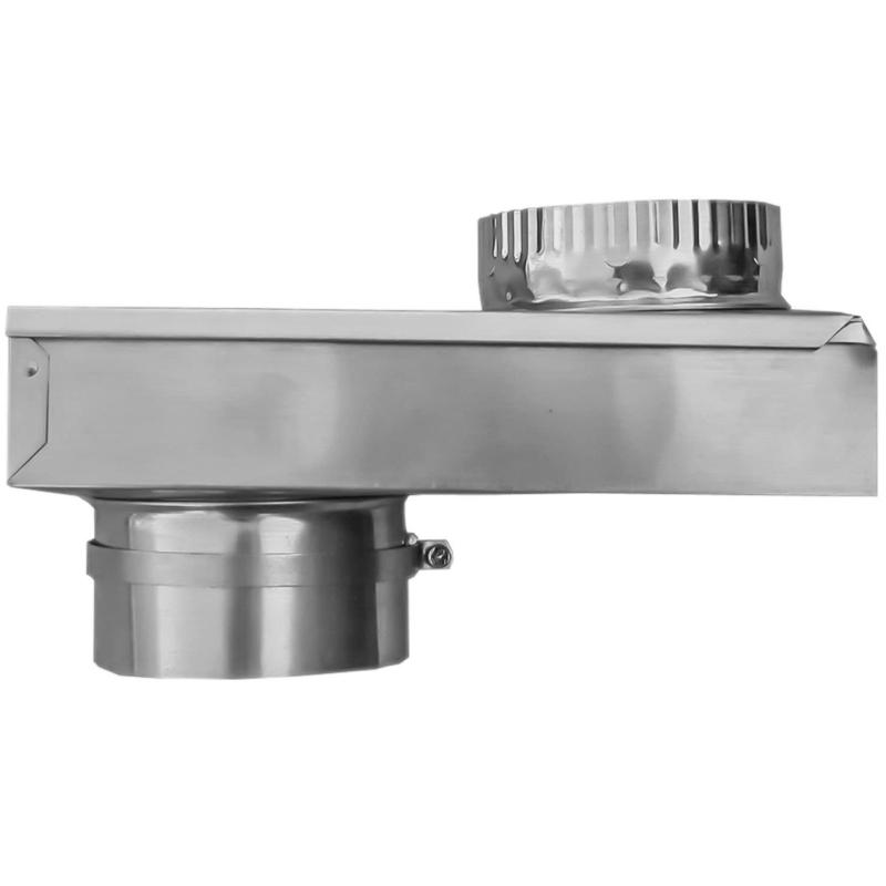 Adjustable Dryer Vent Periscope Space Saving Laundry Room Solution with 2 Clamps Foil Tape Stainless Steel Texture