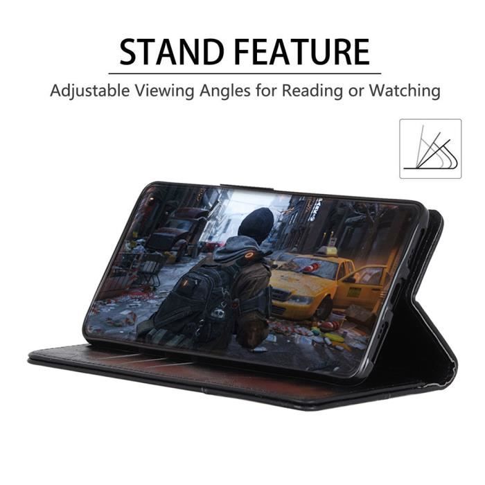 Coque - Samsung - Galaxy S10 - Étui Portefeuille - Cuir PU - Antichoc - Noir