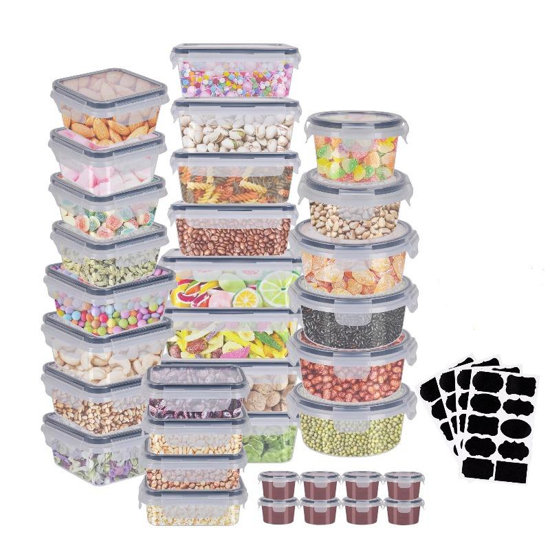 Recipiente de almacenamiento de alimentos sellado, caja hermética para nevera y microondas