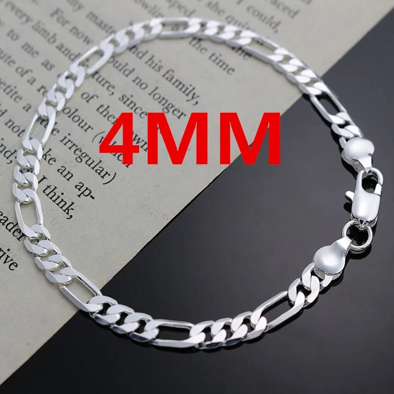 40-75cm   Copper 4MM chain for men Women Bracelet Necklace jewelry set lady Christma gift charms wedding