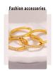 18K Gold Plated Titanium Steel Geometric Zircon Ring - European & American Style
