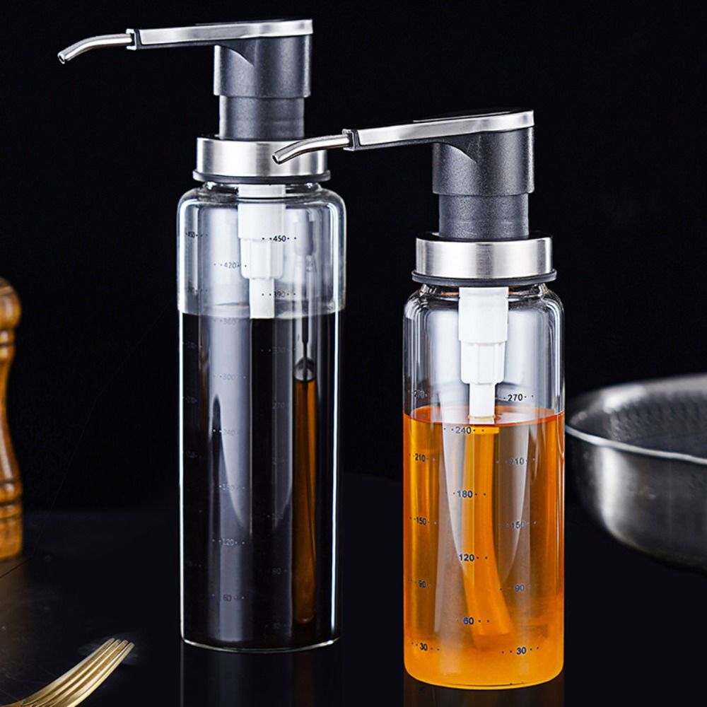 Stainless Steel Sauce Bottle Sealed Seasoning Container Glass Oil Bottle  Kitchen Tool