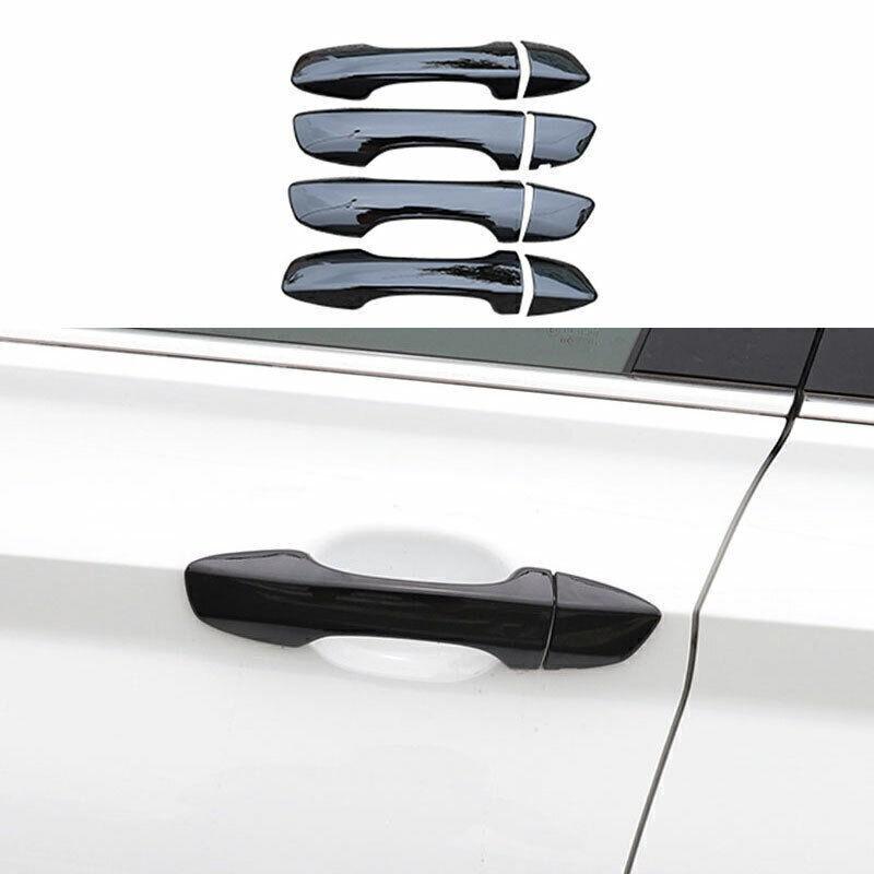 For VW Jetta Mk7 19-24 ABS Black Exterior Side Door Handle Cover Trim 8PCS