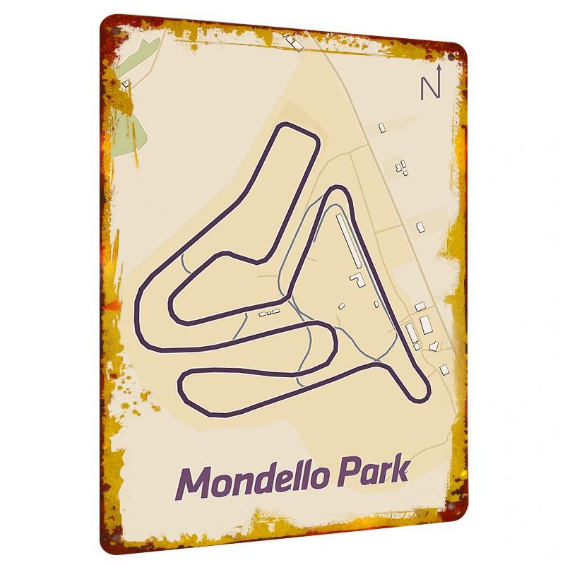 

Custom Mondello Park Race Track Map Metal Wall Art Racing Theme Home Decor for Living Room Study Room 20x30cm（7.8x11.8inch）