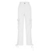 Fashionable Women's Multi-pocket Workwear Straight Trousers High Waist Slimming Loose Wide Leg Work Trousers