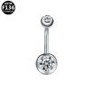 Titanium F136 Navel Ring with Diamond Ball for Daily Wear