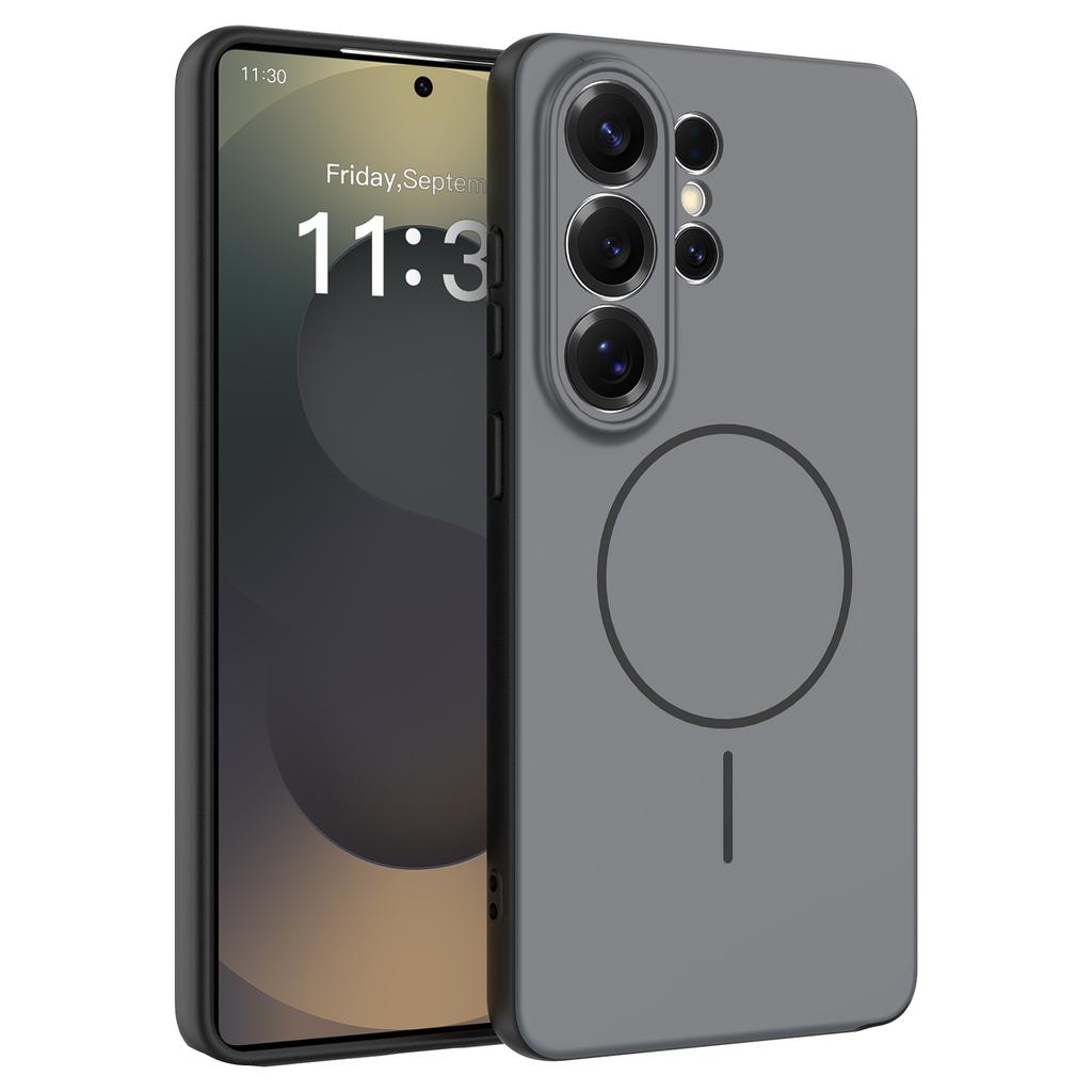 Suitable for Galaxy S25Edge Anti-drop Skin Feeling Mobile Phone Case Magnetic Suction S26Ultra Fine Hole Protective Case