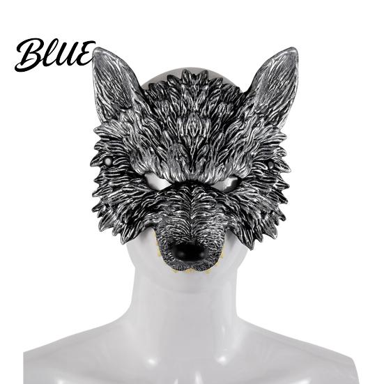 Flexible Cushioning Mask 3D Wolf Head Mask High Elastic Lightweight Comfortable Werewolf Detailed Headgear Costume with Adjustable Strap for