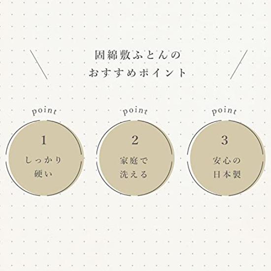 SANDESICA Baby Futon Firm Cotton Mat Regular Size X White (70 120cm) 1227-8888-54