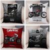 Super Soft Plush Cushion Cover 45x45cm Cartoon Motorcycle Pillowcase Decor Car Printed Pillow Case for Home Sofa Children Room