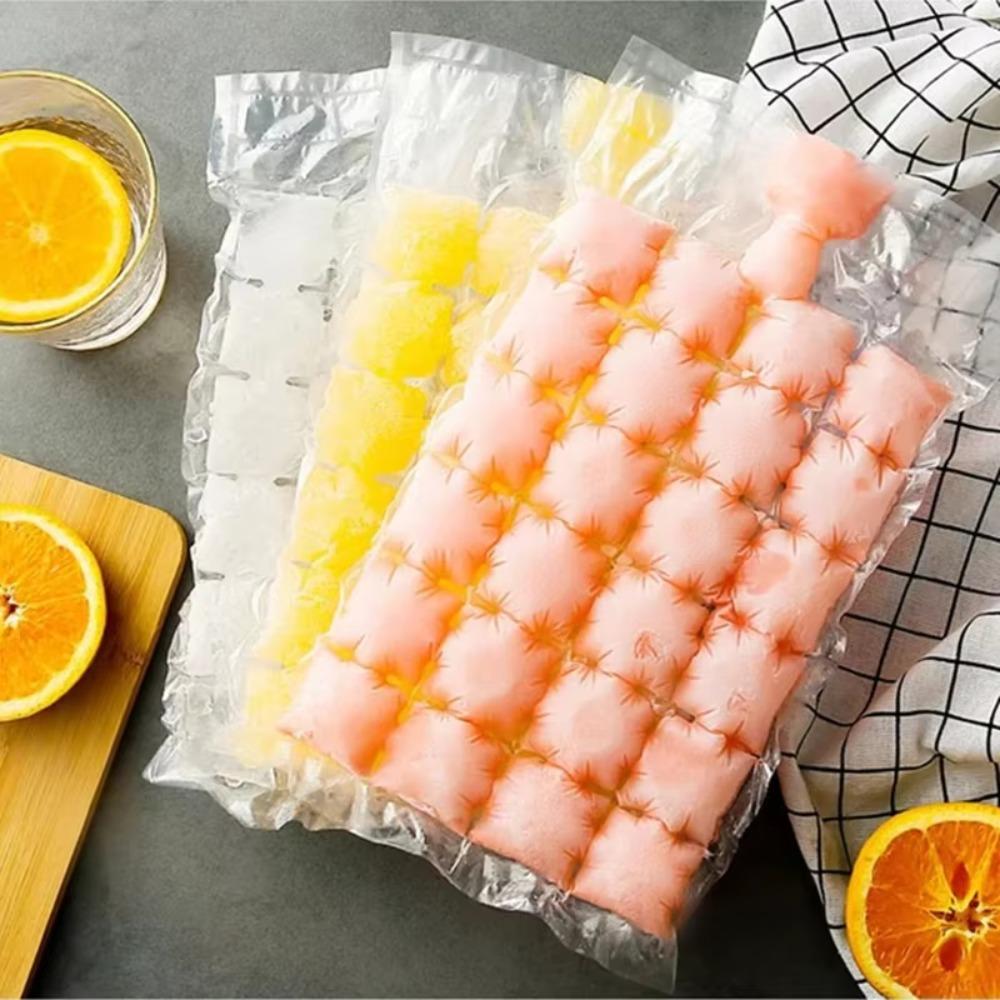 50pcs with Funnel Ice Cube Bags Self Seal Ice-making Mold Bag Homemade Ice Making Bags  Freezer