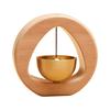 A96K-Brass Dopamine Doorbell Wooden Bell Entrance Wind Chime Japanese Housewarming Gift Entrance Pendant
