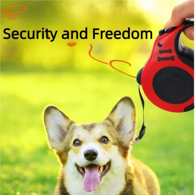 Automatic Retractable Dog Leash 3M/5M Nylon Lead For Small Dogs Cats Durable Puppy Traction Rope For Outdoor Travel Walking
