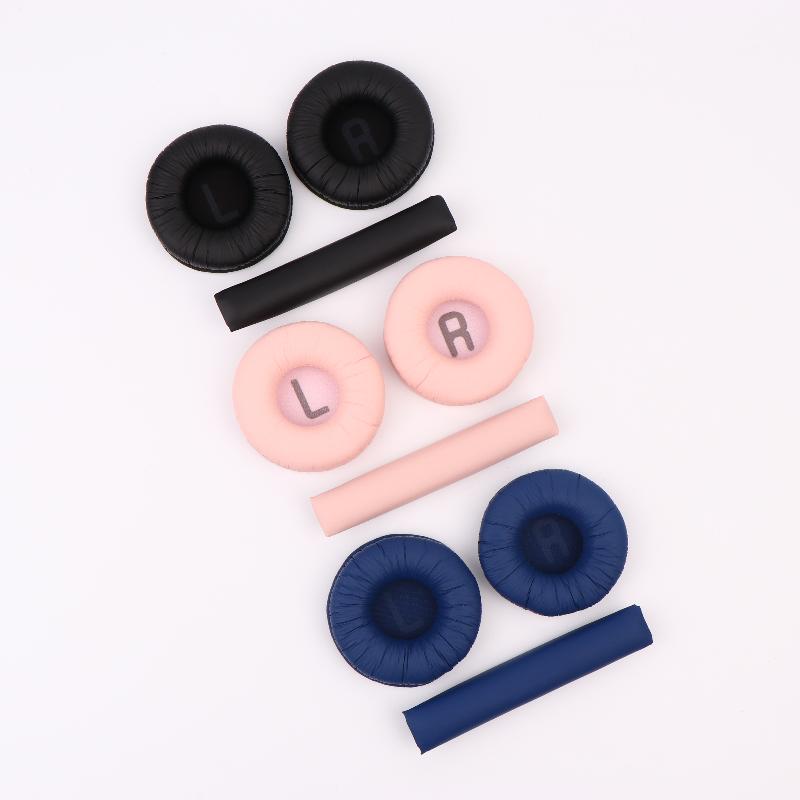 3Pcs For JBL Tune 600 T450 T450BT T500BT JR300BT 70mm Soft Leather Foam Pads Earphones Cushion Headbeam Headphones Ear Pads