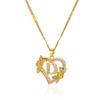 Heart Initial Letter Necklaces For Women Gold Color Stainless Steel Chain A-Z Alphabet Pendant Necklace Birthday Jewelry Gift