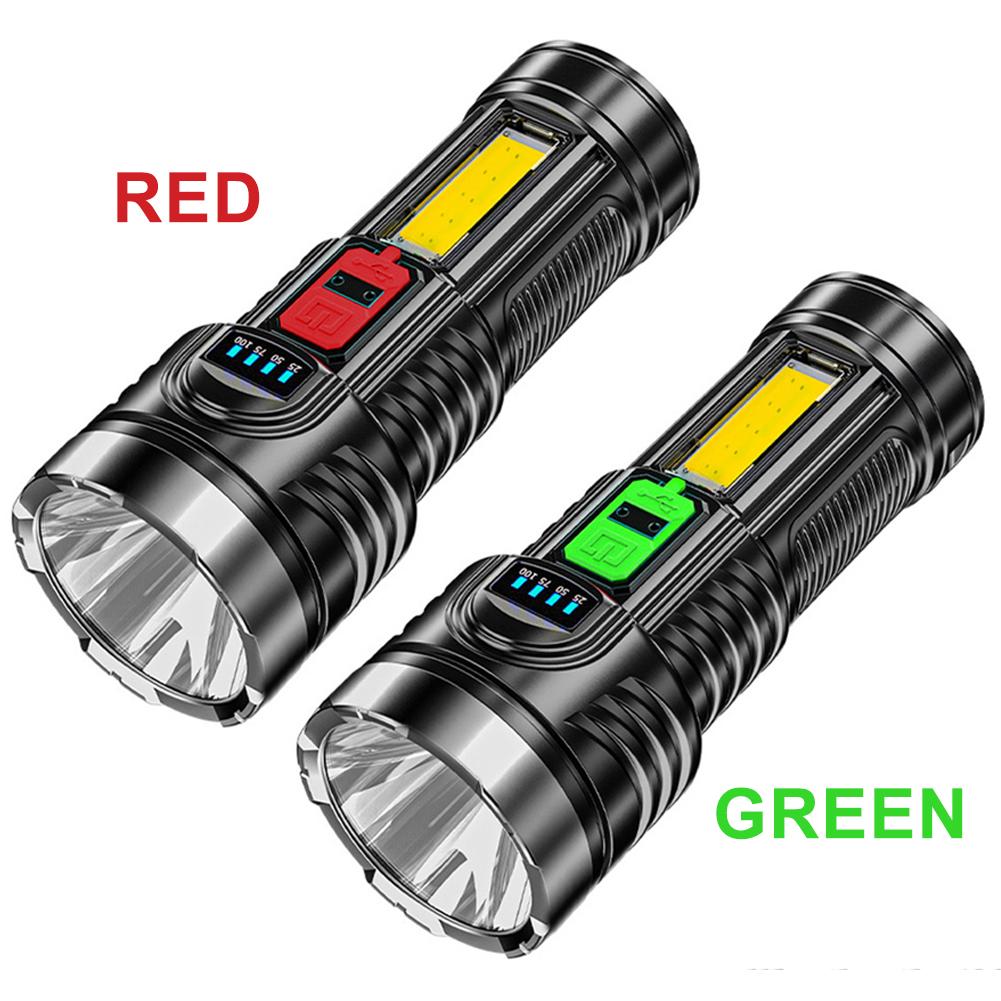 Portable Torch Lamp Lantern USB Rechargeable COB Flashlight IPX4 Waterproof 500LM Outdoor Lighting for Hiking Climbing Emergency