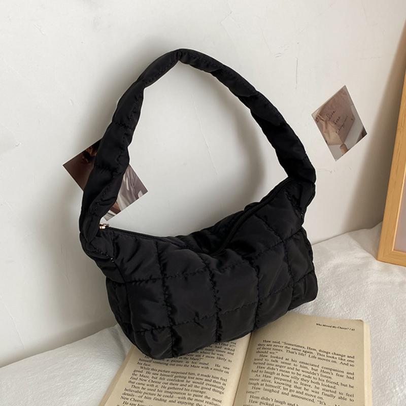 Nylon Dumpling Shoulder Bag Design Simple Underarm Bag Embroidery Thread Handbag for Women Tote Bag