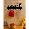 Karate Fighter Metal Wall Art Sports Gym Decor Dynamic Kick Design Premium Craftsmanship Home Office Man Cave Gift