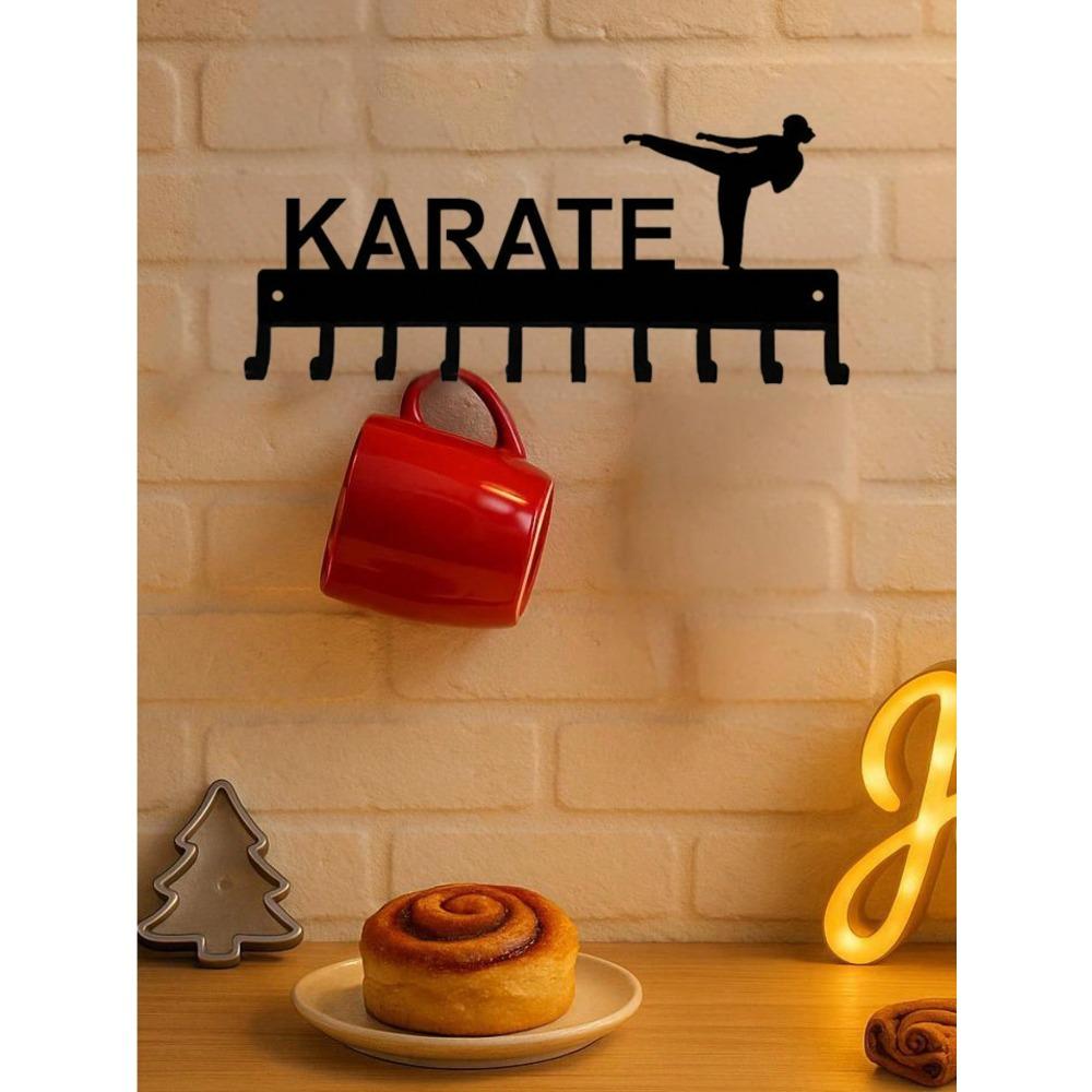 Karate Fighter Metal Wall Art Sports Gym Decor Dynamic Kick Design Premium Craftsmanship Home Office Man Cave Gift