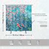 1 szt. Spokojna Sztuka Ryb Koi i Kwiatów Wiśni Zasłona Prysznicowa - Turkusowa Woda z Kwitnącą Sakurą, Żywe Pomarańczowe i Różowe Kwiatowe Des