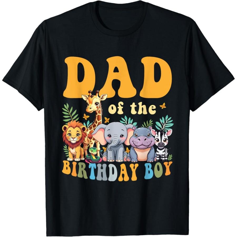 Dad of the Birthday Boy Kids Safari Jungle Animal Matching T-Shirt XXXXXL