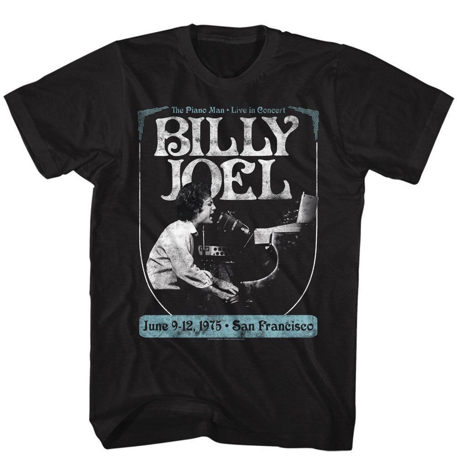 Billy Joel Poster Black T-Shirt L