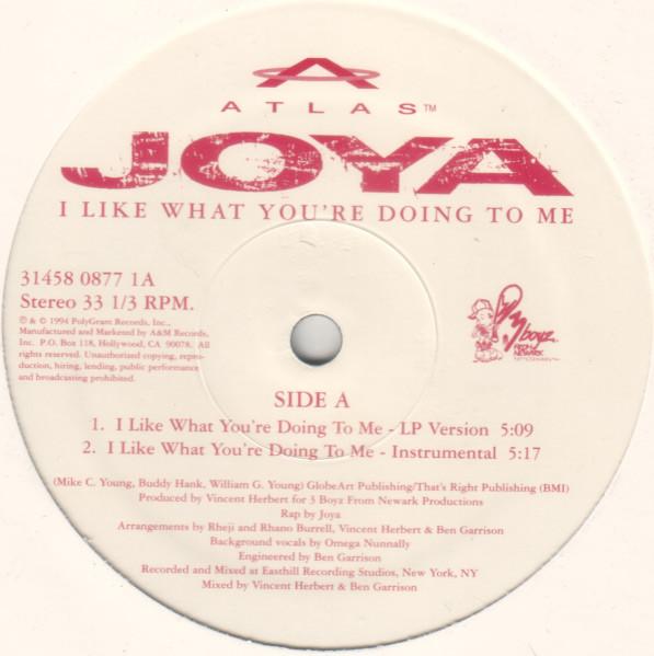 

12inch Record JOYA - I Like What You re Doing To Me 3145808771 Atlas 1994 US Rap & Hip-Hop/R&B Used