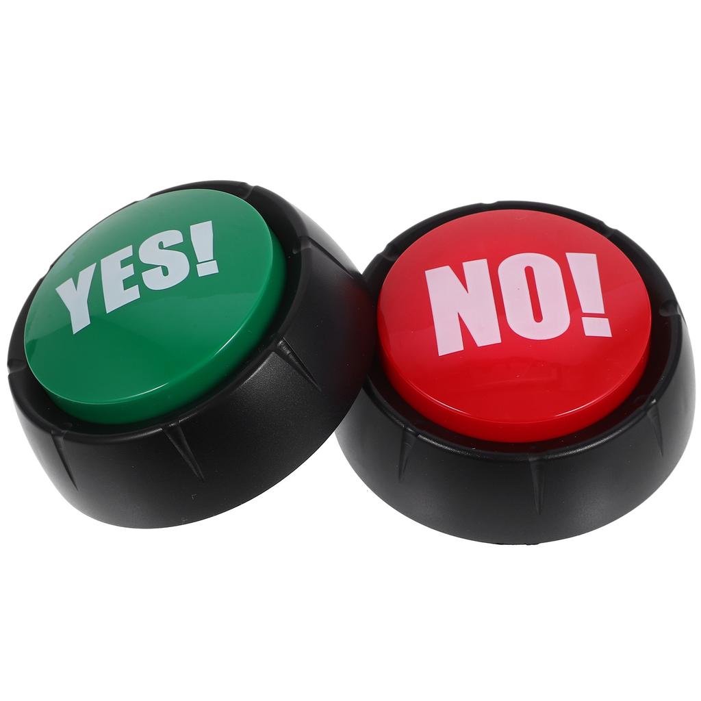 2 PCS Yes Button with Sound No Buzzer Baby Toy Electronic Prank Funny The Circle Answer