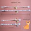 2 Pack Cotton Breakaway Cat Collars with Bell Flower Pendant Kitty Kitten Collars Pink Purple Collar for Female Girl Cats Male Boy Cats